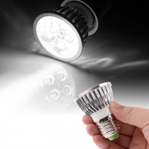 E27 4W 440LM ampoule de lampe de projecteur, 4 LED, lumière blanche, 6000K, AC 85-265V SH01131872-08