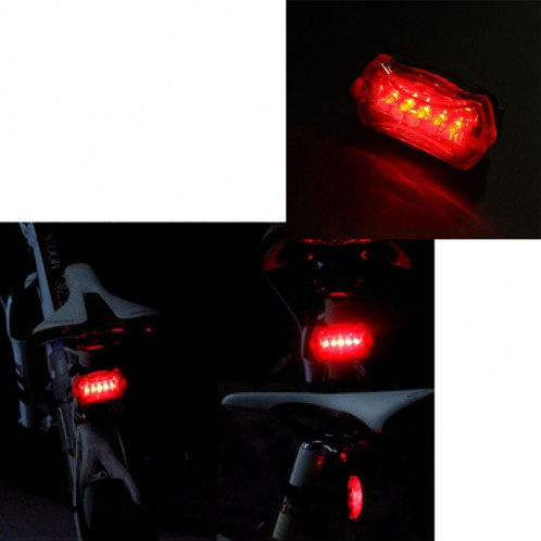 Lampe de poche à 5 modes LED LT-TJ CREE XM-L T6, mise au point réglable 2000 LM avec feu arrière et clip de montage SH0299996-014