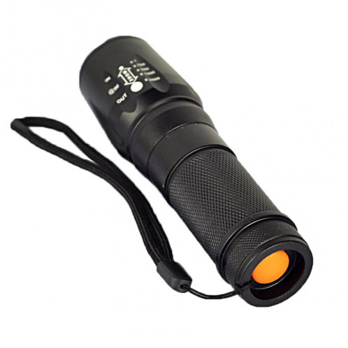 Lampe de poche à DEL à 5 modes d'éclairage blanc LT-SI CREE XM-L T6, mise au point réglable en 2000 LM (noir) SH300B1989-09