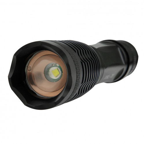 Lampe de poche à DEL blanche LT-QT CREE XM-L T6, lampe de poche à 5 modes 1800 LM à mise au point réglable (noire) SH04991880-010