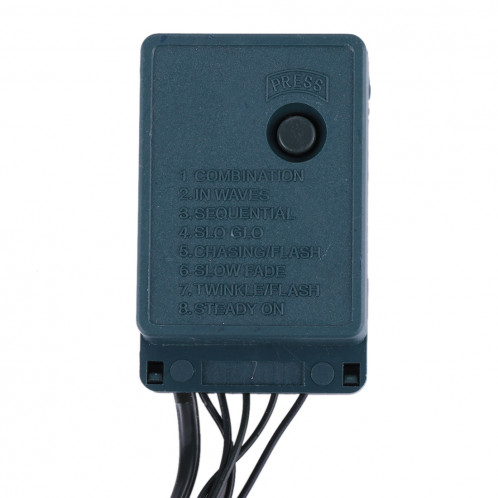 10m imperméable à l'eau 100 LED lumières décoratives de chaîne avec le joint d'extrémité et le contrôleur, clignotant / effet de fading / Chasing, prise de l'UE, CA 220V (blanc chaud) S14AWW1725-09