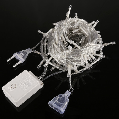 Corde étanche à 100 LED avec contrôleur, clignotant / effet de fading / poursuite, longueur: 10m, AC 220V, (lumière rose) SC56FL569-08