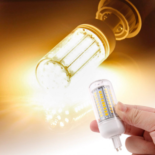 Ampoule de lumière de maïs de G9 8.0W 420LM, 102 LED SMD 2835, lumière blanche chaude, CA 220V, avec la couverture transparente SH14WW93-08