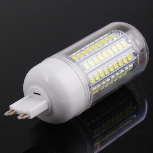 Ampoule de lampe de lumière de maïs de G9 8.0W 660LM, 102 LED SMD 2835, lumière blanche, CA 220V avec la couverture transparente SH414W990-08