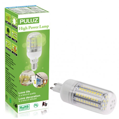 Ampoule de lampe de lumière de maïs de G9 8.0W 660LM, 102 LED SMD 2835, lumière blanche, CA 220V avec la couverture transparente SH414W990-08