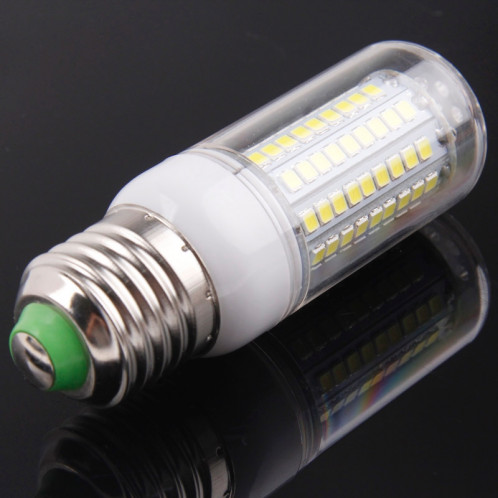 E27 8.0W 420LM ampoule de lumière de maïs, 102 LED SMD 2835, lumière blanche, AC 220V, avec couvercle transparent SH601W727-08