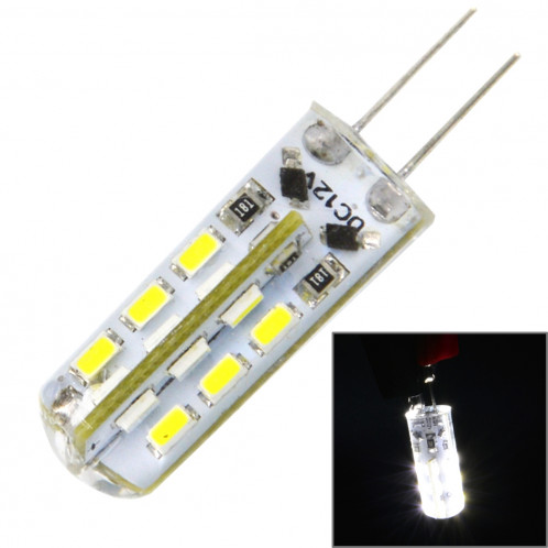 Ampoule de maïs de maïs de G4 2W 120LM, 24 LED SMD 3014, lumière blanche, DC 12V SH502W1688-06