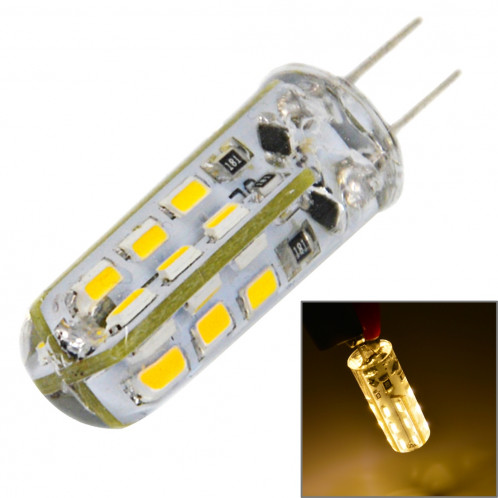 Ampoule de maïs de maïs de G4 2W 120LM, 24 LED SMD 3014, lumière blanche chaude, DC 12V SH02WW793-06
