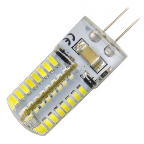 G4 4W 200LM Silicone ampoule de maïs, 64 LED SMD 3014, lumière blanche, AC 220V SH505W1534-07