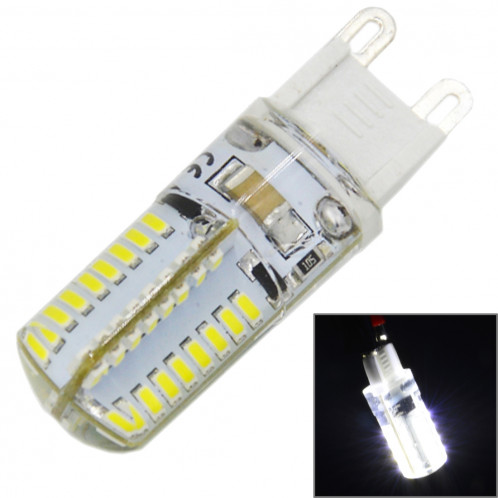 G9 4W 210LM Silicone ampoule de maïs, 64 LED SMD 3014, lumière blanche, AC 220V SH507W628-07