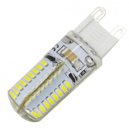 G9 4W 210LM Silicone ampoule de maïs, 64 LED SMD 3014, lumière blanche, AC 220V SH507W628-07