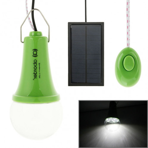 Ampoule d'économie d'énergie de 1W 1200mAh LED, système d'éclairage actionné solaire (vert) SH050G463-010