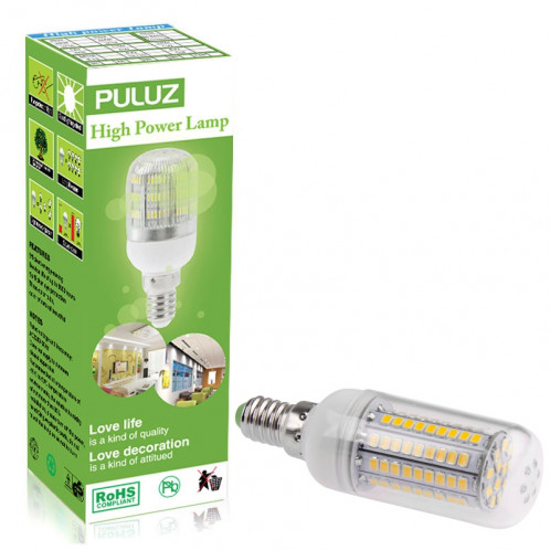 Ampoule de lampe de maïs d'E14 8.0W 420LM LED, lumière blanche chaude de 102 LED SMD 2835, CA 220-240V, avec la couverture transparente SH21WW399-08