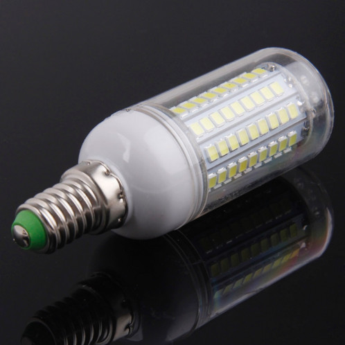 Ampoule de lampe de maïs E14 8.0W 420LM, 102 LED SMD 2835, lumière blanche chaude, AC 220V, avec couvercle transparent SH121W1128-08