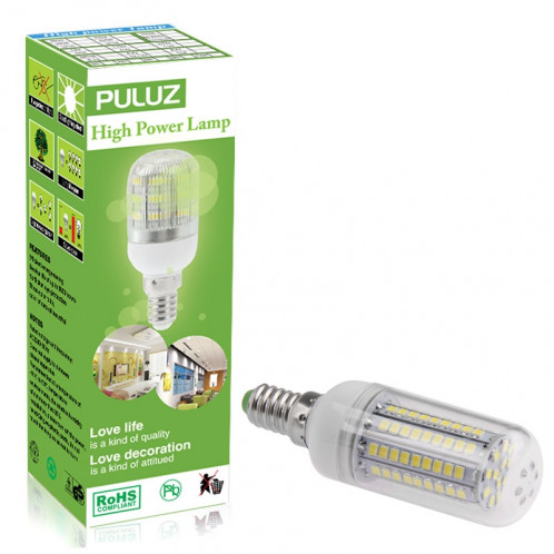 Ampoule de lampe de maïs E14 8.0W 420LM, 102 LED SMD 2835, lumière blanche chaude, AC 220V, avec couvercle transparent SH121W1128-08