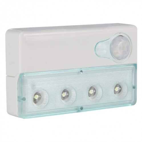 Détecteur de mouvement infrarouge PIR Auto Sensor Light, Mini port USB, 4 LED, lumière blanche, distance sensible: 3 m (bleu bébé) SH61741197-05