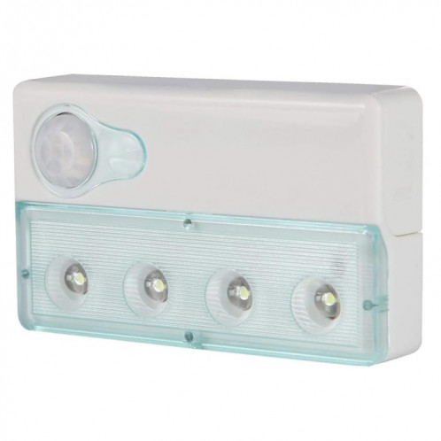 Détecteur de mouvement infrarouge PIR Auto Sensor Light, Mini port USB, 4 LED, lumière blanche, distance sensible: 3 m (bleu bébé) SH61741197-05