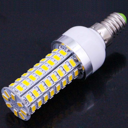 E14 6.0W 520LM ampoule de maïs, 72 LED SMD 5730, lumière blanche chaude, AC 220V SH03WW220-09