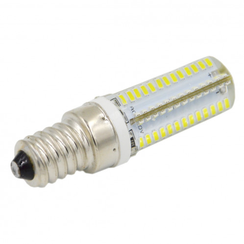 E14 5W 400LM Silicone ampoule de maïs, 104 LED SMD 3014, lumière blanche, AC 220V SH890W194-07