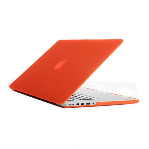 Étui de protection dur givré pour Macbook Pro Retina 15,4 pouces A1398 (Orange) SH18RG1413-07