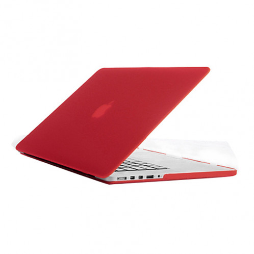 Étui de protection dur givré pour Macbook Pro Retina 15,4 pouces A1398 (rouge) SH018R1145-07