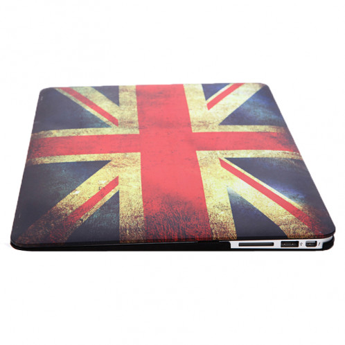 Rétro UK Flag Pattern givré en plastique dur cas de protection pour Macbook Air 13,3 pouces SH021A383-07