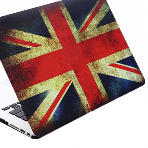 Rétro UK Flag Pattern givré en plastique dur cas de protection pour Macbook Air 13,3 pouces SH021A383-07