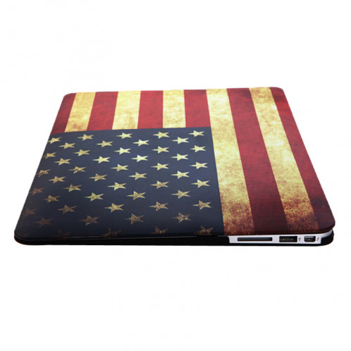 Rétro modèle de drapeau américain givré étui de protection en plastique dur pour Macbook Air 13,3 pouces SH021B303-07