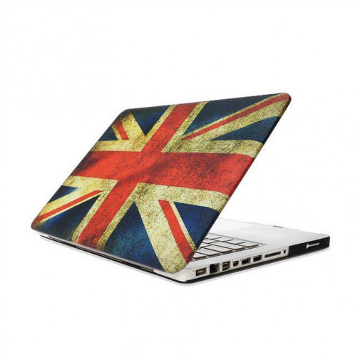 Rétro UK Flag Pattern givré en plastique dur étui de protection pour Macbook Pro 13,3 pouces SH023C516-08