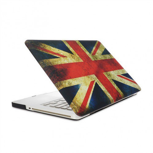 Rétro UK Flag Pattern givré en plastique dur étui de protection pour Macbook Pro 13,3 pouces SH023C516-08