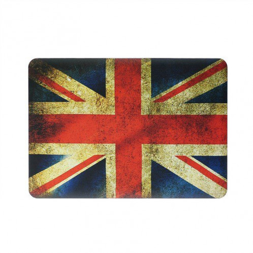 Rétro UK Flag Pattern givré en plastique dur étui de protection pour Macbook Pro 13,3 pouces SH023C516-08