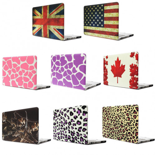 Rétro UK Flag Pattern givré en plastique dur étui de protection pour Macbook Pro 13,3 pouces SH023C516-08