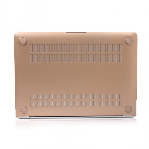 Metal Texture Series Hard Shell étui de protection en plastique pour Macbook 12 pouces (or) SH028J700-05