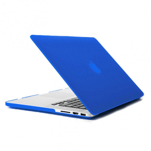 ENKAY pour MacBook Pro Retina 13,3 pouces (Version US) / A1425 / A1502 4 en 1 Coque de protection en plastique dur avec protecteur d'écran et protège-clavier et bouchons anti-poussière (bleu foncé) SE032D487-08