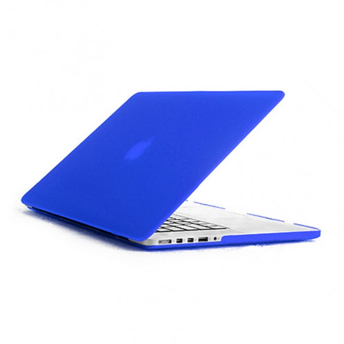 ENKAY pour MacBook Pro Retina 13,3 pouces (Version US) / A1425 / A1502 4 en 1 Coque de protection en plastique dur avec protecteur d'écran et protège-clavier et bouchons anti-poussière (bleu foncé) SE032D487-08