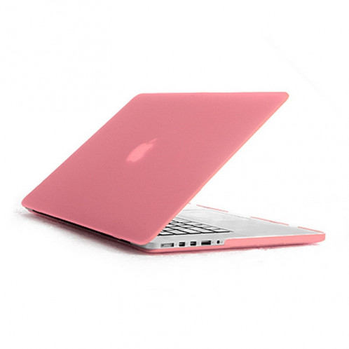 ENKAY pour MacBook Pro Retina 15,4 pouces (version US) / A1398 4 en 1 Coque de protection en plastique dur avec protecteur d'écran et protège-clavier et bouchons anti-poussière (rose) SE033F1847-08