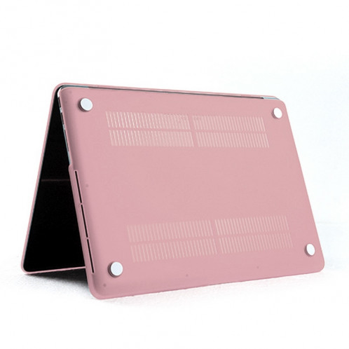 ENKAY pour MacBook Pro Retina 15,4 pouces (version US) / A1398 4 en 1 Coque de protection en plastique dur avec protecteur d'écran et protège-clavier et bouchons anti-poussière (rose) SE033F1847-08