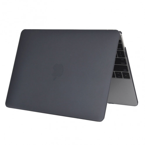 Boîtier de protection en plastique dur transparent translucide givré pour Macbook 12 pouces (noir) SH038B367-05