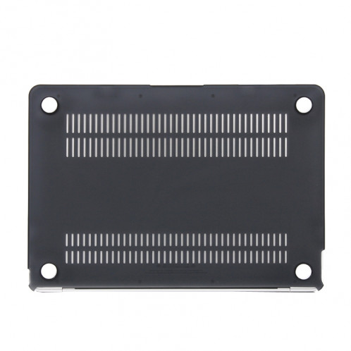 Boîtier de protection en plastique dur transparent translucide givré pour Macbook 12 pouces (noir) SH038B367-05