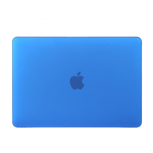 Boîtier de protection en plastique dur transparent translucide givré pour Macbook 12 pouces (bleu foncé) SH038D362-05