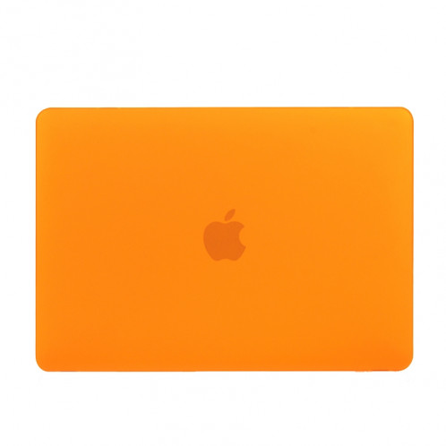 Boîtier de protection en plastique dur transparent translucide givré pour Macbook 12 pouces (Orange) SH038E1668-05