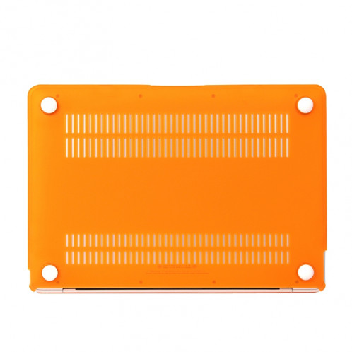 Boîtier de protection en plastique dur transparent translucide givré pour Macbook 12 pouces (Orange) SH038E1668-05