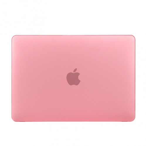 Boîtier de protection en plastique dur transparent translucide givré pour Macbook 12 pouces (rose) SH038F1212-05