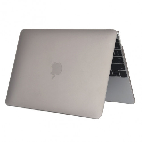 Boîtier de protection en plastique dur transparent translucide givré pour Macbook 12 pouces (gris) SH038H1035-05