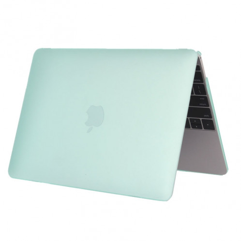 Boîtier de protection en plastique dur transparent translucide givré pour Macbook 12 pouces (vert clair) SH38LG1786-05