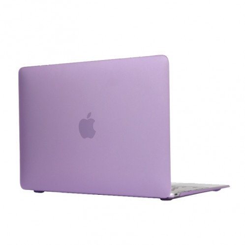 Boîtier de protection en plastique dur transparent translucide givré pour Macbook 12 pouces (violet) SH038P1199-05