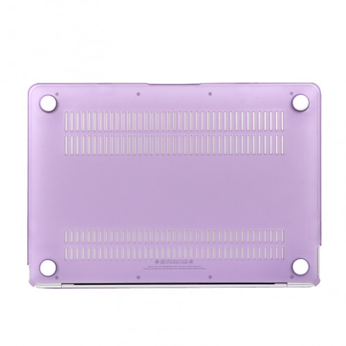 Boîtier de protection en plastique dur transparent translucide givré pour Macbook 12 pouces (violet) SH038P1199-05