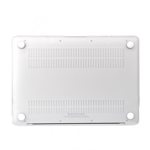 Boîtier de protection en plastique dur transparent translucide givré pour Macbook 12 pouces (blanc) SH038X1267-05