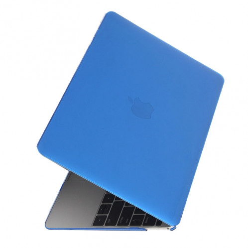 Étui de protection en cristal transparent transparent pour Macbook 12 pouces (bleu foncé) SH040D135-05