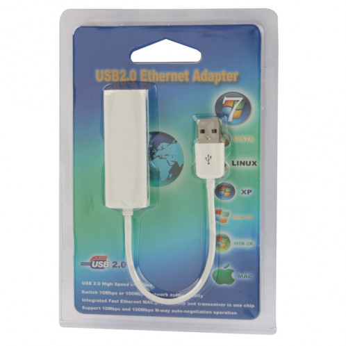 Adaptateur Fast Ethernet USB 2.0 haute vitesse (blanc) SH02321240-06